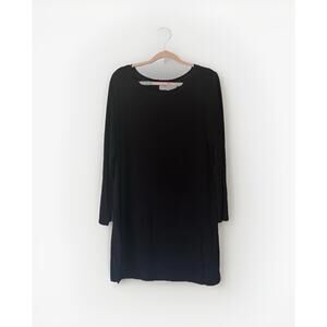 Chicos Travelers Dress XL (3) Black Slinky Knit Classic Capsule Wardrobe Neutral